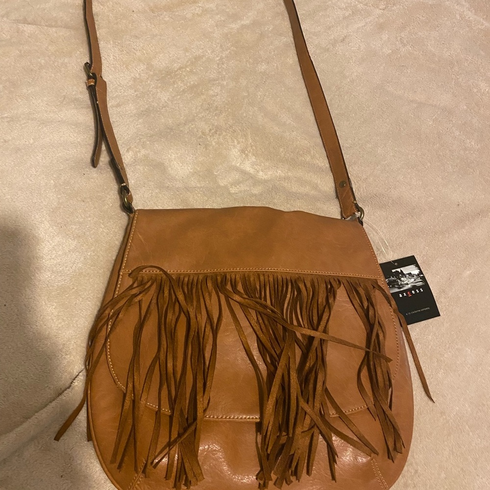 Axcess fringed shoulder bag, NWT.